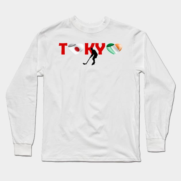 Sports games in Tokyo: Hockey team from Ireland (IE) Long Sleeve T-Shirt by ArtDesignDE